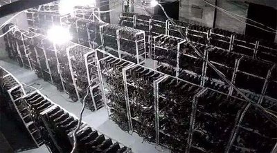 An illustration of a modern mining rig in a European hosting farm, highlighting the technological advancements fueling price increases